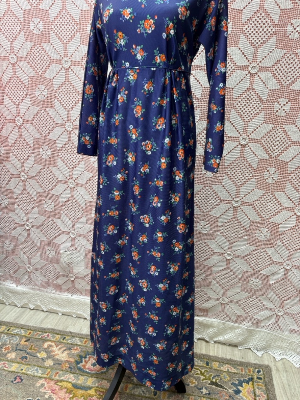 Vintage Mary Jane Floral Prairie Maxi Dress Size 8 - Picture 6 of 13
